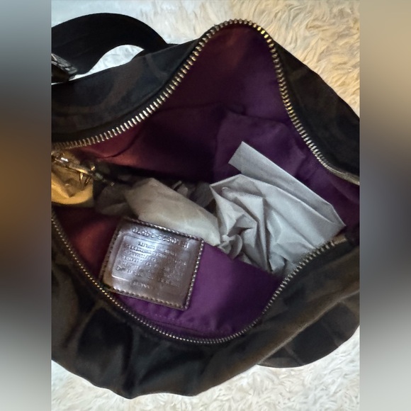 COACH POPPY Black Shoulder Bag w/ Crossbody Strap & Front Pockets - Picture 6 of 7